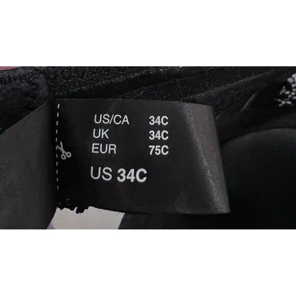 DKNY‎ Black Modern Lace Strapless Underwire Grip Bra 34C NEW - Picture 4 of 4